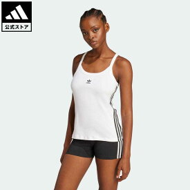 【公式】アディダス adidas 返品可 スリーストライプス タンクトップ オリジナルス レディース ウェア・服 トップス タンクトップ 白 ホワイト IR6914 トップス