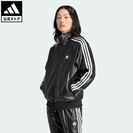 【公式】アディダス adidas 返品可 アディダス オリジナルス プレミアム フェイクレザー ファイヤーバード リュクス トラックトップ オリジナルス レディース ウェア・服 トップス ジャージ 黒 ブラック IY2912 上着 p0420