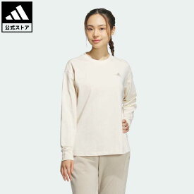 【公式】アディダス adidas 返品可 エッセンシャルズ プラス スモールロゴ 長袖Tシャツ スポーツウェア レディース ウェア・服 トップス Tシャツ 白 ホワイト JF1425 ロンt notp 母の日 spcp