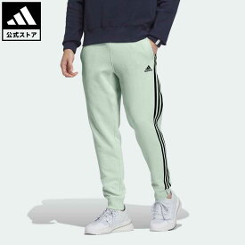 【公式】アディダス adidas 返品可 エッセンシャルズ プラス レギュラーフィット スリーストライプス フレンチテリー カフパンツ スポーツウェア メンズ ウェア・服 ボトムス スウェット（トレーナー） パンツ 緑 グリーン JF3997 スウェット notp fd24 父の日