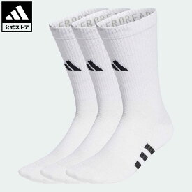 【20%OFF 6/4-6/11】【公式】アディダス adidas 返品可 ジム・トレーニング パフォーマンスライトクルーソックス3足組 メンズ レディース アクセサリー ソックス・靴下 クルーソックス 白 ホワイト HT3443 p0604