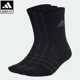 【公式】アディダス adidas 返品可 クッション クルーソックス 3足組 メンズ レディース アクセサリー ソックス・靴下 クルーソックス 黒 ブラック IA3950