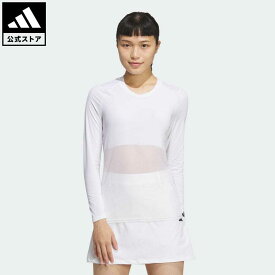 【公式】アディダス adidas 返品可 ゴルフ UVケア メッシュボディーインナーシャツ レディース ウェア・服 トップス Tシャツ 白 ホワイト IN6579 ロンt