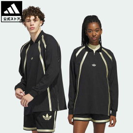 【公式】アディダス adidas 返品可 ラグビー 長袖ポロシャツ（ジェンダーニュートラル） オリジナルス メンズ レディース ウェア・服 トップス ポロシャツ 黒 ブラック IR6377 p0524