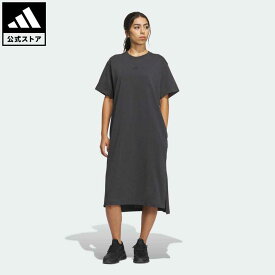 【公式】アディダス adidas 返品可 ワーディング ルーズフィット シングルジャージー Tシャツワンピース スポーツウェア レディース ウェア・服 オールインワン ワンピース グレー IM8751 sucp