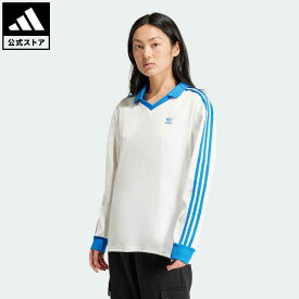 【公式】アディダス adidas 返品可 スリーストライプス サテン 長袖Tシャツ オリジナルス レディース ウェア・服 トップス Tシャツ 白 ホワイト IR6100 ロンt notp 母の日