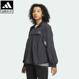 【公式】アディダス adidas 返品可 ワーディング ルーズフィット ウーブンジャケット スポーツウェア レディース ウェア・服 アウター ジャケット ジャージ グレー IM8734 上着