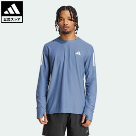 【公式】アディダス adidas 返品可 ランニング オウン ザ ラン 長袖Tシャツ メンズ ウェア・服 トップス Tシャツ 青 ブルー IN1488 ランニングウェア ロンt