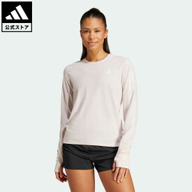 【公式】アディダス adidas 返品可 ランニング オウン ザ ラン 長袖Tシャツ レディース ウェア・服 トップス Tシャツ ピンク IN8333 ランニングウェア ロンt