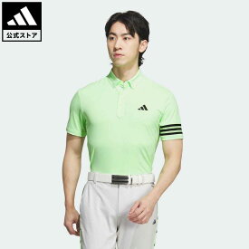 【公式】アディダス adidas 返品可 ゴルフ 3ストライプス メッシュベントポロ メンズ ウェア・服 トップス ポロシャツ 緑 グリーン IN9055 fd24 父の日