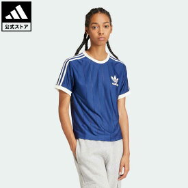 【公式】アディダス adidas 返品可 スリーストライプス半袖Tシャツ オリジナルス レディース ウェア・服 トップス Tシャツ 青 ブルー IR7466 半袖