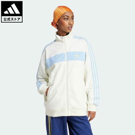 【公式】アディダス adidas 返品可 カラーブロック トラックトップ（ジャージ） オリジナルス レディース ウェア・服 トップス ジャージ 白 ホワイト IR7471 母の日 上着 p0420