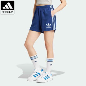 【公式】アディダス adidas 返品可 テリーショーツ オリジナルス レディース ウェア・服 ボトムス ハーフパンツ 青 ブルー IR7472 母の日