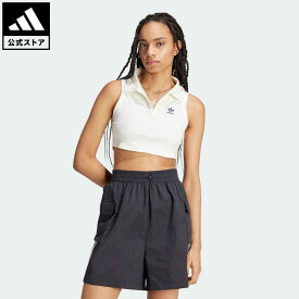 【公式】アディダス adidas 返品可 プレミアム オリジナルスリブトップ オリジナルス レディース ウェア・服 トップス ポロシャツ 白 ホワイト IT9858 p0524