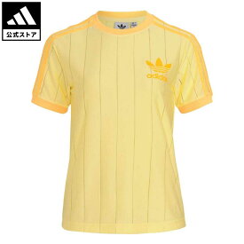 【公式】アディダス adidas 返品可 スリーストライプス半袖Tシャツ オリジナルス レディース ウェア・服 トップス Tシャツ イエロー IT9869 半袖 p0524