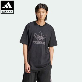 【公式】アディダス adidas 返品可 アディカラー アウトライン トレフォイル半袖Tシャツ オリジナルス メンズ ウェア・服 トップス Tシャツ 黒 ブラック IU2347 半袖