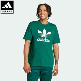 【公式】アディダス adidas 返品可 アディカラー トレフォイル 半袖Tシャツ オリジナルス メンズ ウェア・服 トップス Tシャツ 緑 グリーン IR7976 半袖