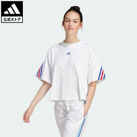 【公式】アディダス adidas 返品可 フューチャーアイコン スリーストライプス 半袖Tシャツ スポーツウェア レディース ウェア・服 トップス Tシャツ 白 ホワイト IS3236 半袖 母の日 p0420