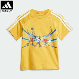 【公式】アディダス adidas 返品可 adidas × Disney ミッキーマウス 半袖Tシャツ スポーツウェア キッズ／子供用 ウェア・服 トップス Tシャツ イエロー IT8776 半袖 notp