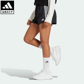 【公式】アディダス adidas 返品可 エッセンシャルズ スリーストライプス ウーブンショーツ スポーツウェア レディース ウェア・服 ボトムス ハーフパンツ 黒 ブラック HT3397 p0524