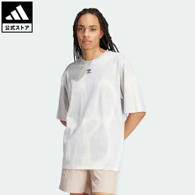 【公式】アディダス adidas 返品可 ダイ 総柄プリント半袖Tシャツ オリジナルス レディース ウェア・服 トップス Tシャツ グレー IU2481 半袖 p0524
