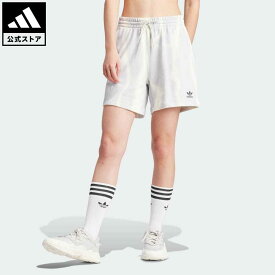 【1,000円OFFクーポン対象 6/4 20:00〜6/11 1:59】【公式】アディダス adidas 返品可 ダイ 総柄プリント スウェットショーツ オリジナルス レディース ウェア・服 ボトムス スウェット（トレーナー） ハーフパンツ グレー IU2484