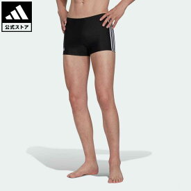 【公式】アディダス adidas 返品可 水泳 クラシック スリーストライプス スイムボクサー メンズ ウェア・服 水着 スイムパンツ 黒 ブラック HT2073 notp