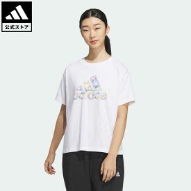 【公式】アディダス adidas 返品可 W FLOWER グラフィック Tシャツ1 スポーツウェア レディース ウェア・服 トップス Tシャツ 白 ホワイト IM7829 半袖 sucp p0524