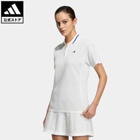 【公式】アディダス adidas 返品可 ゴルフ PRIMEKNIT ジャカード 半袖ポロシャツ レディース ウェア・服 トップス ポロシャツ 白 ホワイト HS6883