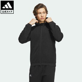 【公式】アディダス adidas 返品可 QTR ニット フルジップパーカー スポーツウェア メンズ ウェア・服 トップス パーカー(フーディー) スウェット（トレーナー） 黒 ブラック IT6076 トレーナー p0524