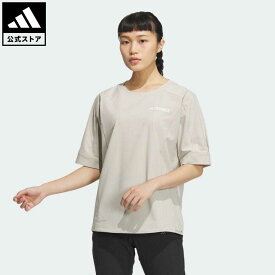 【公式】アディダス adidas 返品可 アウトドア AEROREADY テック ウーブン 半袖Tシャツ アディダス テレックス レディース ウェア・服 トップス Tシャツ ベージュ IX0116 半袖 p0524