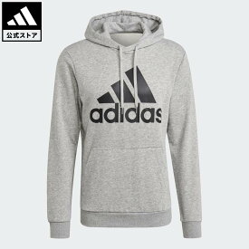 【40%OFFクーポン対象 07/19 00:00～07/26 23:59】 【公式】アディダス adidas 返品可 ライフスタイル エッセンシャルズ ビッグロゴ パーカー / Essentials Big Logo Hoodie スポーツウェア メンズ ウェア・服 パーカー（フーディー） グレー GK9541 トレーナー