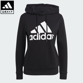 【20%OFFクーポン対象 07/19 00:00～07/26 23:59】 【公式】アディダス adidas 返品可 ライフスタイル エッセンシャルズ リラックスド ロゴパーカー スポーツウェア レディース ウェア・服 パーカー（フーディー） 黒 ブラック GM5514 トレーナー