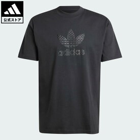 【50％OFFクーポン対象 2/4 20:00～2/10 23:59】 【公式】アディダス adidas 返品可 ライフスタイル モノグラムティー オリジナルス メンズ ウェア・服 Tシャツ 黒 ブラック IZ2527