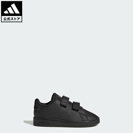 【公式】アディダス adidas 返品可 ライフスタイル アドバンコート ライフスタイル 面ファスナー / ADVANCOURT Lifestyle Court 2 H&L スポーツウェア キッズ／子供用 シューズ・靴 スニーカー 黒 ブラック GW6497