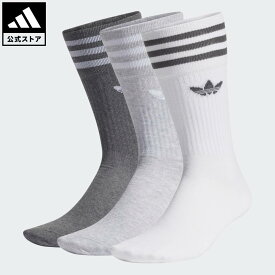 【公式】アディダス adidas 返品可 ライフスタイル オリジナルス クルーソックス [SOLID CREW SOCKS] オリジナルス ユニセックス アクセサリー ソックス・靴下 白 ホワイト H62021