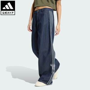 �y�����z�A�f�B�_�X adidas �ԕi�� �\�[�V�����M�t�g�Ώ� ���C�t�X�^�C�� ADIBREAK MID RISE WIDE LEG DENIM PANT �I���W�i���X ���f�B�[�X �E�F�A�E�� �{�g���X �� �u���[ KT2650