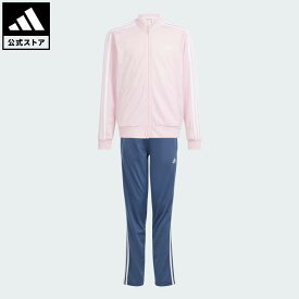 【50％OFFクーポン対象 09/15 0:00～09/25 23:59】 【公式】アディダス adidas 返品可 ライフスタイル エッセンシャルズ スリーストライプス トラックスーツ スポーツウェア キッズ／子供用 ウェア・服 ジャージ ピンク IS2637