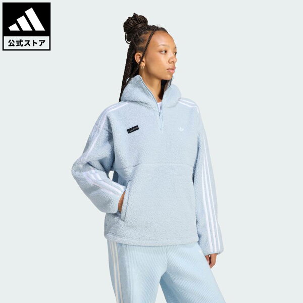 【公式】アディダス adidas 返品可 ソーシャルギフト対象 ライフスタイル ADIDAS ORIGINALS BY JENNIE フリース パーカー ジャケット オリジナルス レディース ウェア・服 パーカー（フーディー） 青 ブルー LD8925