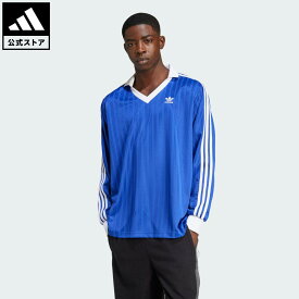 【ポイント15倍 07/15 00:00～23:59】【公式】アディダス adidas 返品可 ライフスタイル アディカラー ピケ サッカー長袖Tシャツ オリジナルス メンズ ウェア・服 Tシャツ 青 ブルー IX5227 ロンt notp【PT】
