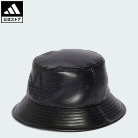 【20%OFFクーポン対象 07/19 00:00～07/26 23:59】 【公式】アディダス adidas 返品可 ライフスタイル アウトライン トレフォイル入りポリウレタン バケットハット オリジナルス ユニセックス アクセサリー 帽子 黒 ブラック IY4055