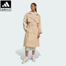 【公式】アディダス adidas 返品可 ライフスタイル アディカラートレンチコート ツイル オリジナルス レディース ウェア・服 ジャケット ベージュ IZ0382