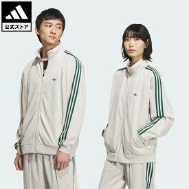 【公式】アディダス adidas 返品可 ライフスタイル トラックジャケット（ジェンダーニュートラル） オリジナルス ユニセックス ウェア・服 ジャージ ベージュ JD5266