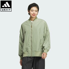 【ポイント15倍 07/15 00:00～23:59】【公式】アディダス adidas 返品可 ライフスタイル カレッジ ルーズフィット ボンバージャケット スポーツウェア レディース ウェア・服 ジャケット 緑 グリーン JG3789 jo_24fw【PT】