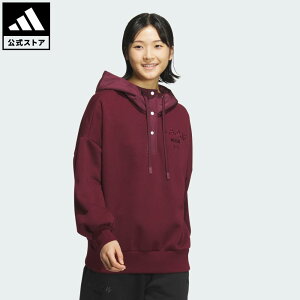 【20%OFFクーポン対象 10/24 00:00〜10/27 23:59】 【公式】アディダス adidas 返品可 ライフスタイル カレッジ ルーズフィット フリースパーカー スポーツウェア レディース ウェア・服 パーカー(フ