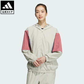 【20%OFFクーポン対象 07/19 00:00～07/26 23:59】 【公式】アディダス adidas 返品可 ライフスタイル ビヨンド・ザ・ストライプス ルーズフィット ウーブンジャケット スポーツウェア レディース ウェア・服 ジャージ ベージュ JG8162 jo_24fw