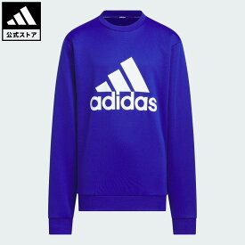 【公式】アディダス adidas 返品可 ライフスタイル キッズスタンダード.1 レギュラーフィット AEROREADY ウォームフリーススウェットシャツ スポーツウェア キッズ／子供用 ウェア・服 スウェット（トレーナー） 青 ブルー JP4888 親子コーデ