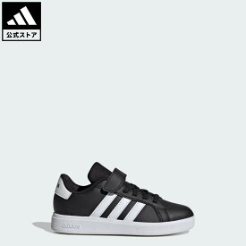 【50％OFFクーポン対象 1/9 0:00～1/16 23:59】 【公式】アディダス adidas 返品可 テニス グランドコート 2.0 キッズ / GrandCourt 2.0 Kids スポーツウェア キッズ／子供用 シューズ・靴 スニーカー 黒 ブラック IE5995 テニスシューズ ローカット