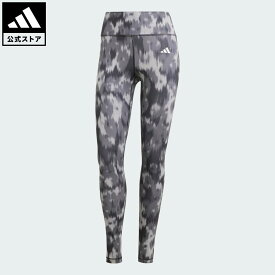 【公式】アディダス adidas 返品可 ジム・トレーニング Optimeエッセンシャルズ 総柄プリントフラワー タイダイレギンス パフォーマンス レディース ウェア・服 タイツ・レギンス 黒 ブラック IK5446 フィットネスウェア スポーツウェア レギンス streng