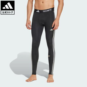 【公式】アディダス adidas 返品可 ジム・トレーニング テックフィット コンプレッション トレーニング スリーストライプス ロングレギンス パフォーマンス メンズ ウェア・服 タイツ・レギ